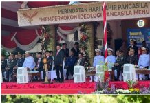 Prajurit Ksatria Perkasa Batalyon Kapa 2 Mar Ikuti Upacara Hari Lahir Pancasila Di Balaikota Surabaya