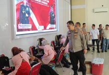 Polres Nganjuk Gelar Donor Darah Sambut Hari Bhayangkara ke-79, Targetkan 100 Pendonor