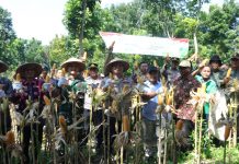 Polres Nganjuk Ikuti Zoom dan Panen Raya Jagung Serentak Bersama Presiden RI Prabowo Subianto