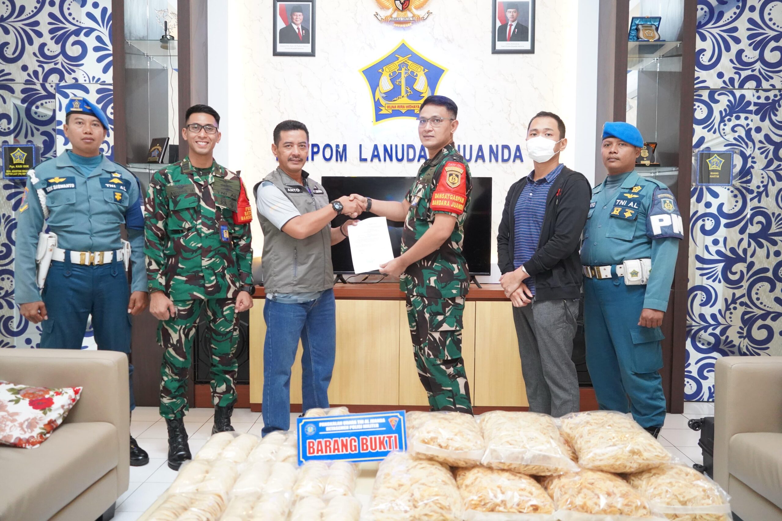 Satgaspam TNI AL Berhasil Amankan Barang Bukti