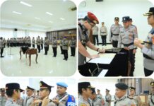 Kapolres Gresik AKBP Rovan Mahenu Tekankan Penguatan Pelayanan Publik dalam Sertijab Jajaran Polres Gresik