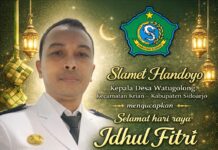 Kepala Desa Watugolong Slamet Handoyo, S.H. Sampaikan Ucapan Selamat Hari Raya Idul Fitri 1447 H