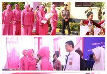 Ketua Bhayangkari Jatim Tinjau UMKM dan Serahkan Tali Asih di Polres Pasuruan
