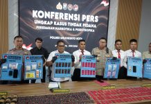 Polres Mojokerto Kota Ungkap Narkoba Temukan 330 Catride Vape Berisi Etomidate
