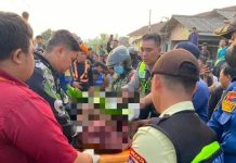 Tragis, Truk Tertemper KA Pangrango di Sukabumi: Truk Terguling, Satu Pemotor Tewas Tertimpa