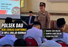 Edukasi Bahaya Judi Online hingga Bullying, Polsek Dau Bawa Misi Spesial di MPLS SMA Ar-Rohmah