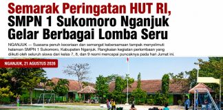 Semarak Peringatan HUT RI, SMPN 1 Sukomoro Nganjuk Gelar Berbagai Lomba Seru
