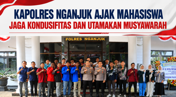 Kapolres Nganjuk Perkuat Komunikasi dengan Mahasiswa, Dorong Penyelesaian Masalah Lewat Dialog