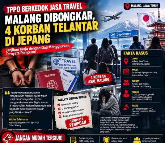 TPPO Berkedok Travel Malang Terbongkar, 4 Warga Diduga Jadi Korban dan Telantar di Jepang