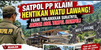 SATPOL PP HENTIKAN WATU LAWANG, MANA DASAR PENERTIBANNYA?