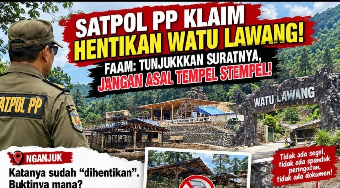SATPOL PP HENTIKAN WATU LAWANG, MANA DASAR PENERTIBANNYA?