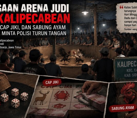 Diduga Polresta Sidoarjo, Membiarkan Aneka Ragam Perjudian di Kalipecabean Candi