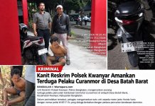 Kanit Reskrim Polsek Kwanyar Amankan Terduga Pelaku Curanmor di Desa Batah Barat